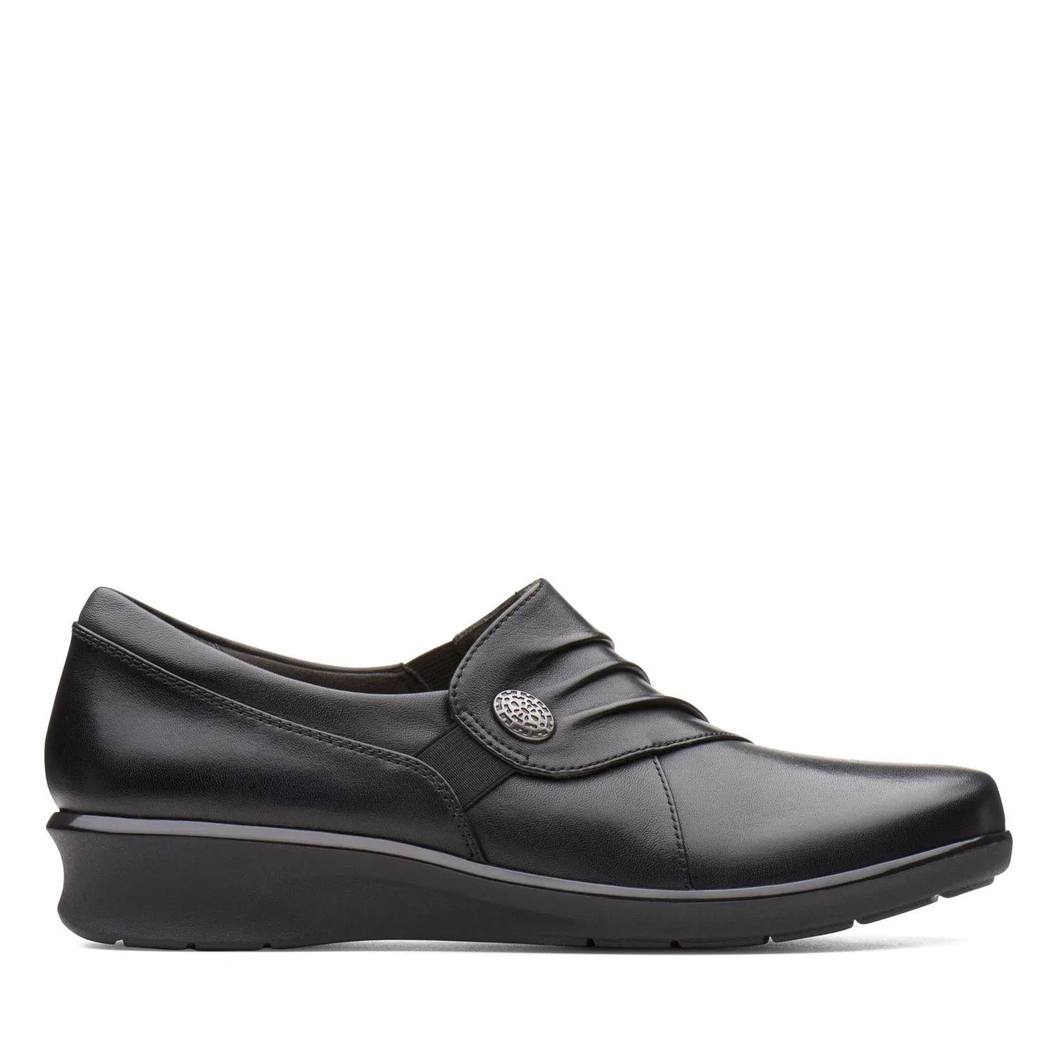 Детские мокасины Clarks Hope Roxanne для девочек, кожаные, черные — фото 3