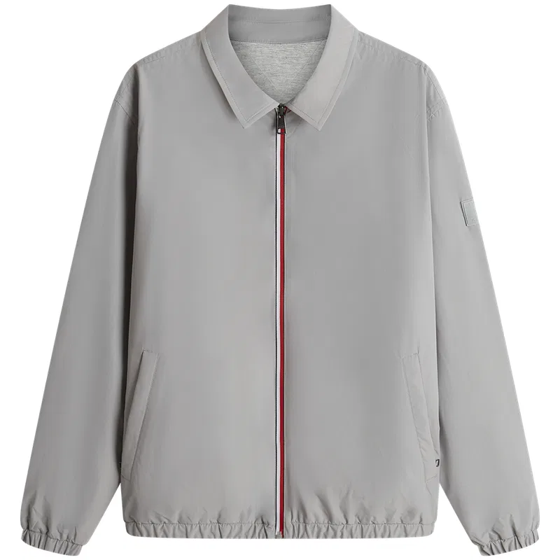 Мужской свитшот с отложным воротником Gray/Gray P01 Tommy Hilfiger, Серый — фото 4