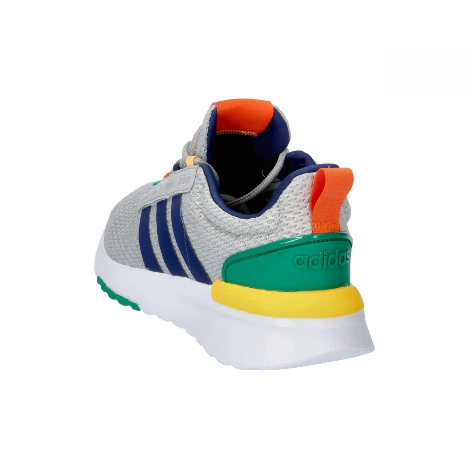Детские кроссовки для мальчиков с шнуровкой Racer Tr21 Lifestyle Running Lace Adidas, Grey Two Dark Blue Court Green — фото 4