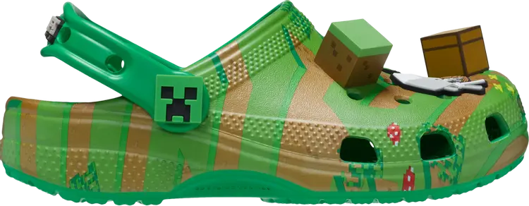 

Кроссовки Minecraft x Classic Clog Kids 'Grass Block', зеленый