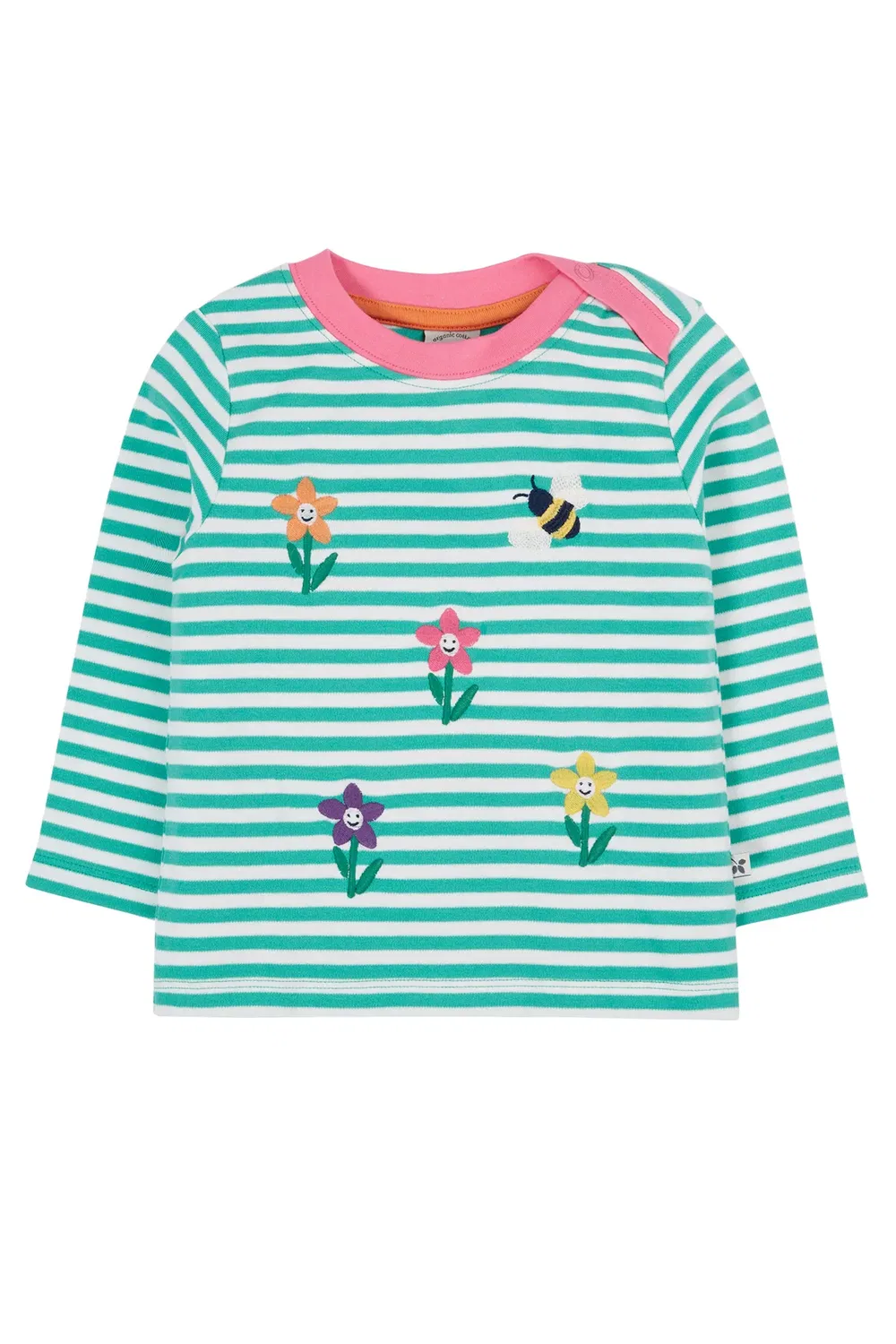 Детский топ с аппликацией Orion Frugi, Green