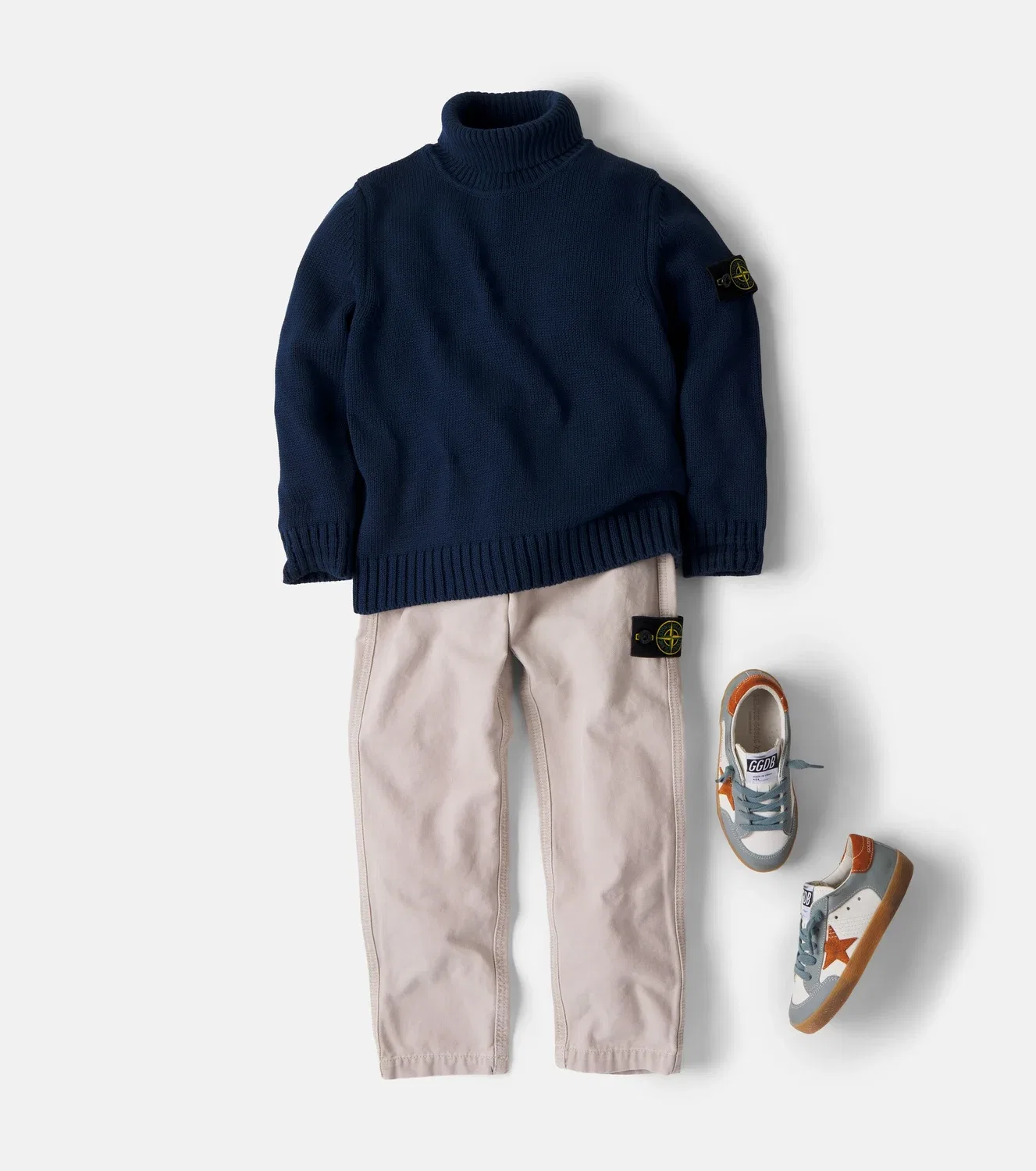 Водолазка хлопковая Stone Island Junior, синий — фото 2