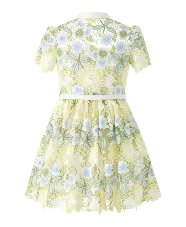 Детское платье для девочек с вышивкой Vienna Embroidered Mini Dress Marlo Kids, Floral — фото 2