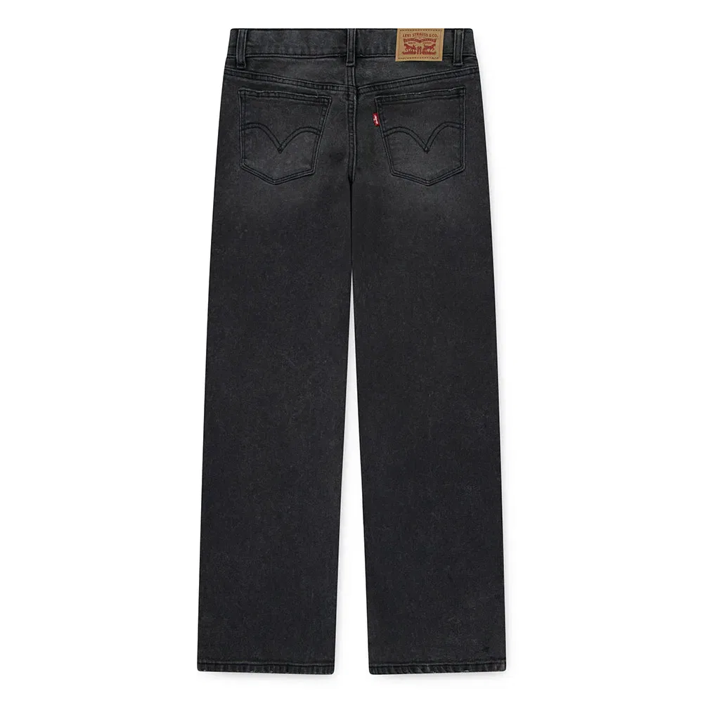 Детские джинсы для девочек с широкими штанинами Levi's, Black — фото 2