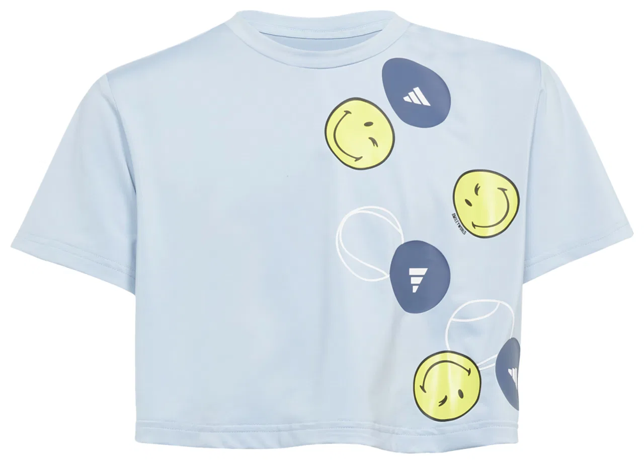 Детская футболка для мальчиков с технологией Climacool коллекции Smiley World Sportswear Adidas, Preloved Ink/Wonder Blue — фото 3