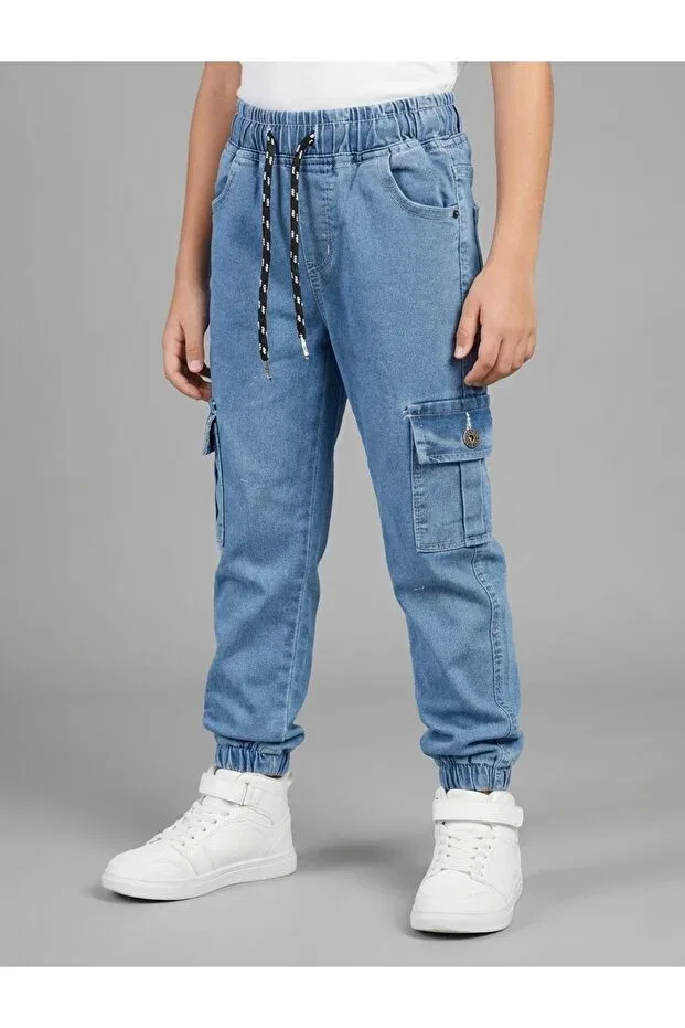 Детские брюки для мальчиков с эластичным манжетом Commando Jeans Nawi, Blue