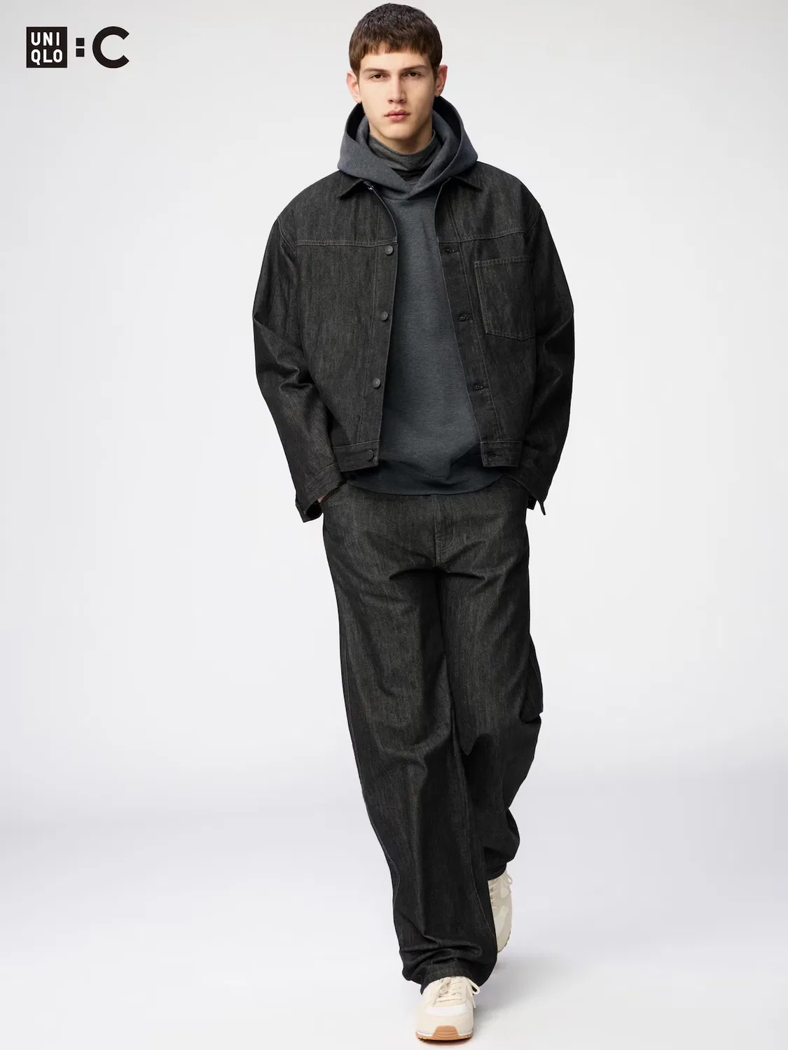 Джинсы Uniqlo, удлиненные, черные