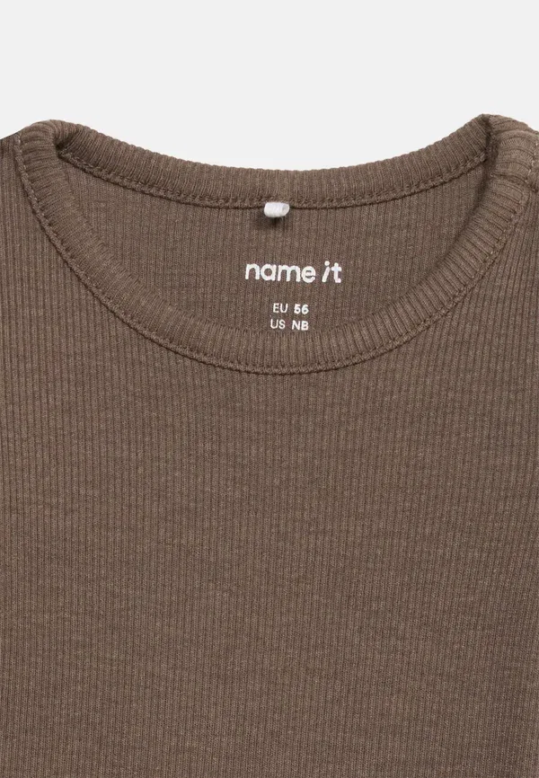 Боди с узором марл Nbnkab ls body noos unisex Name It, morel — фото 3