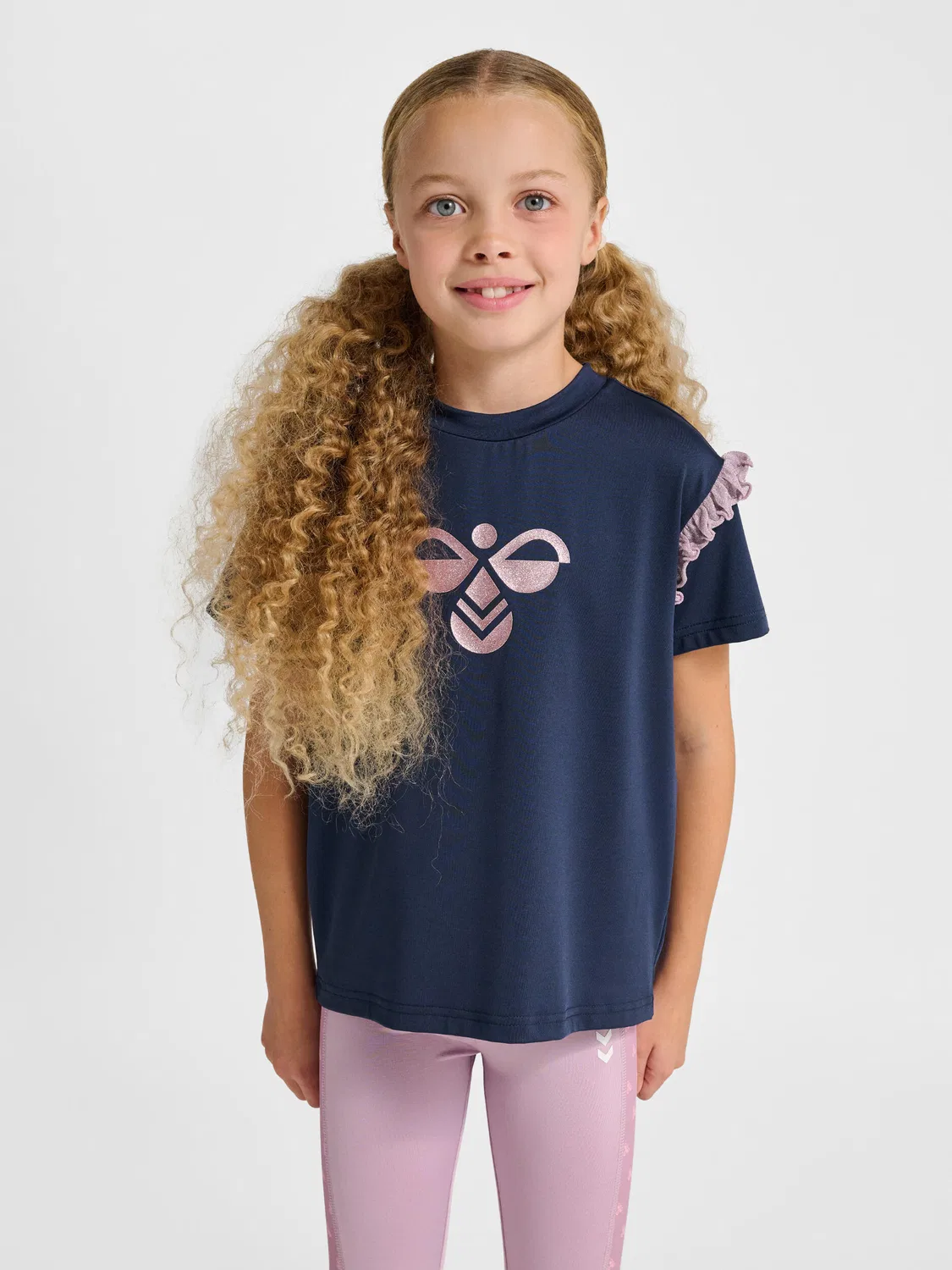 Детская футболка с блестками Hmljr Mix Hummel, Blau Dunkelblau