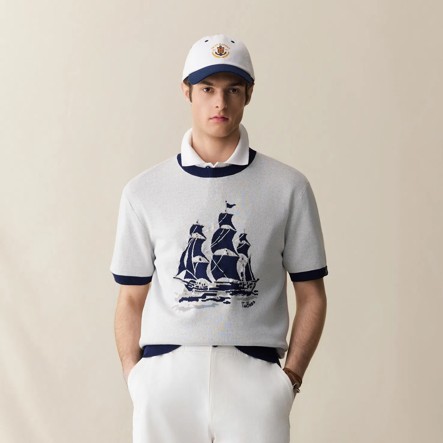 Футболка для девочек с принтом Evergreen Preppy Style Teenie Weenie Men, Light Gray — фото 4