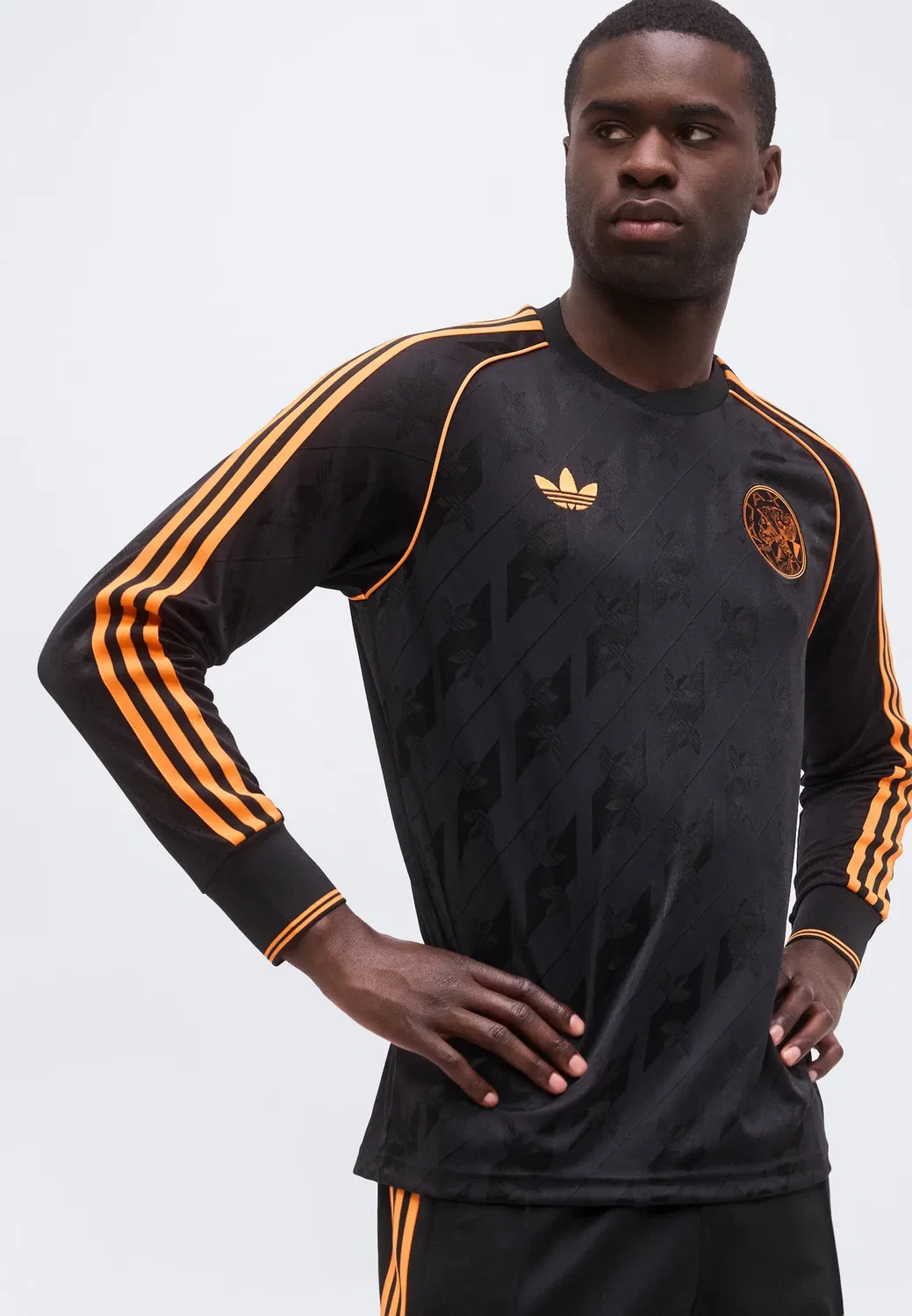 Футболка с длинными рукавами Ajax Amsterdam Originals - клубная одежда Adidas Originals, Black — фото 4