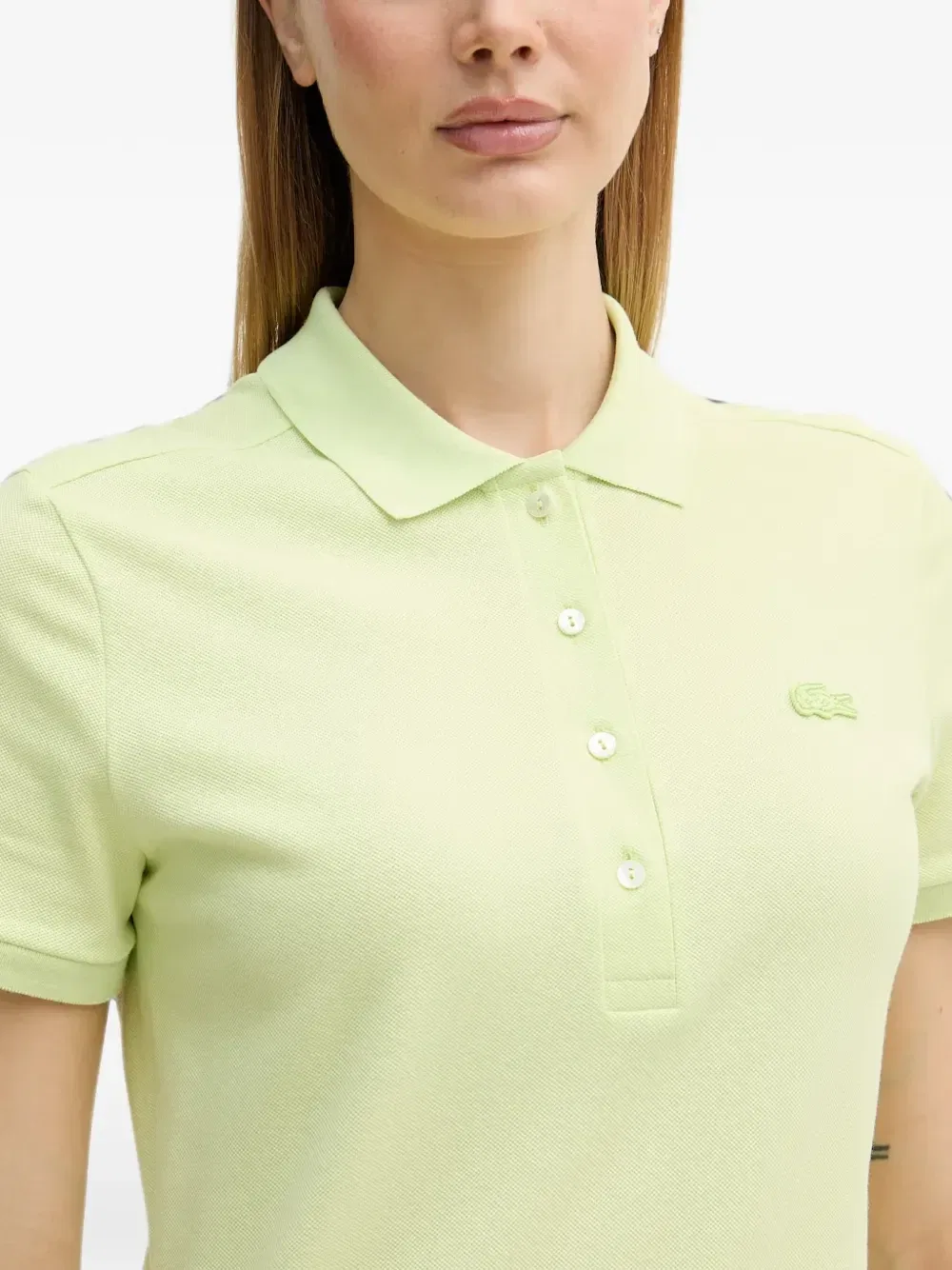 Мини-платье Lacoste с короткими рукавами и нашивкой-логотипом, зеленый — фото 4