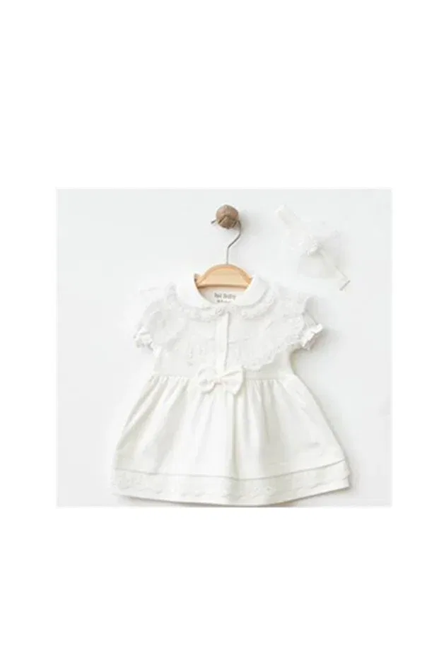 Детское платье для девочек хлопковое Işıl Baby, Ecru