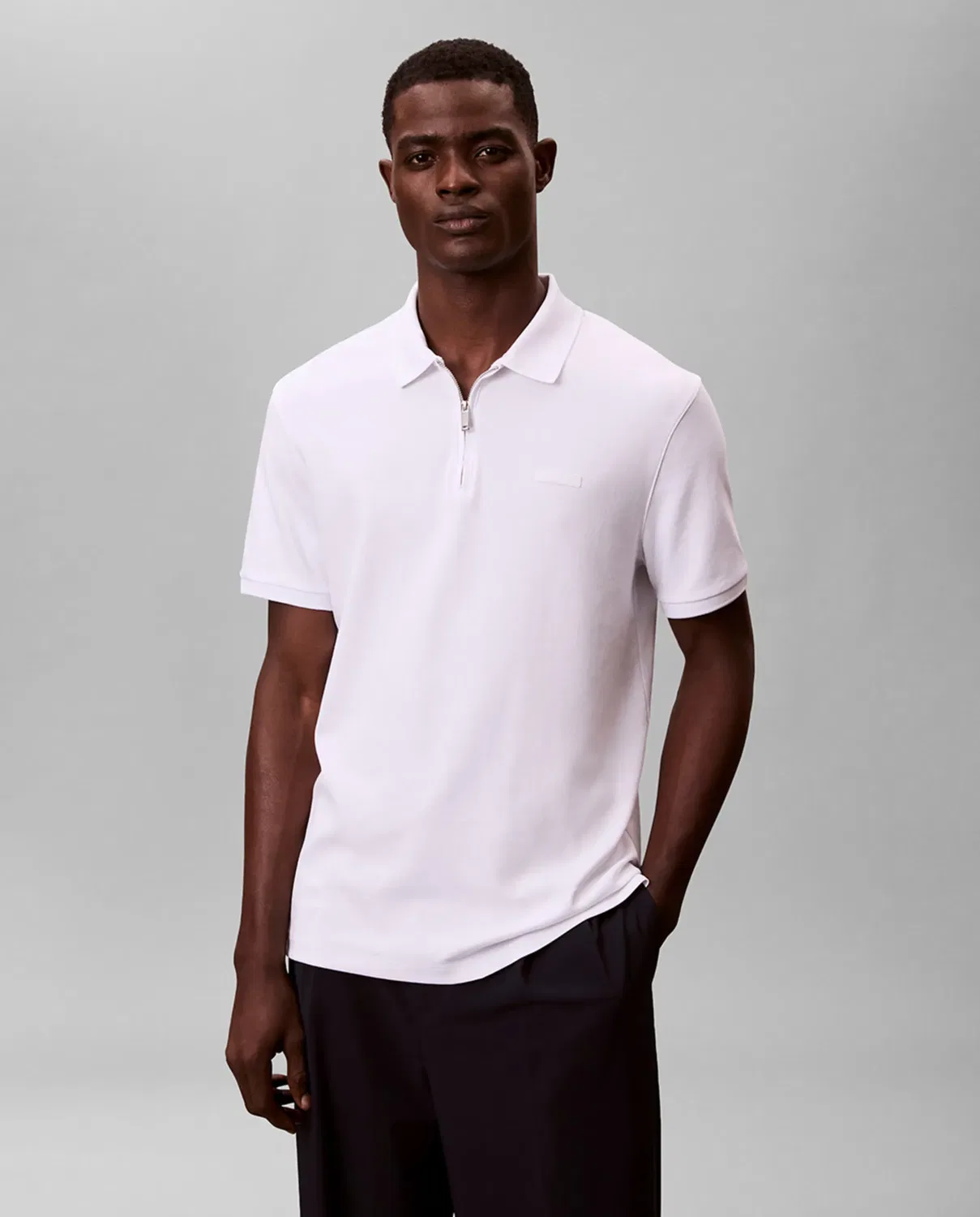 Мужское поло с коротким рукавом Calvin Klein, Blanco