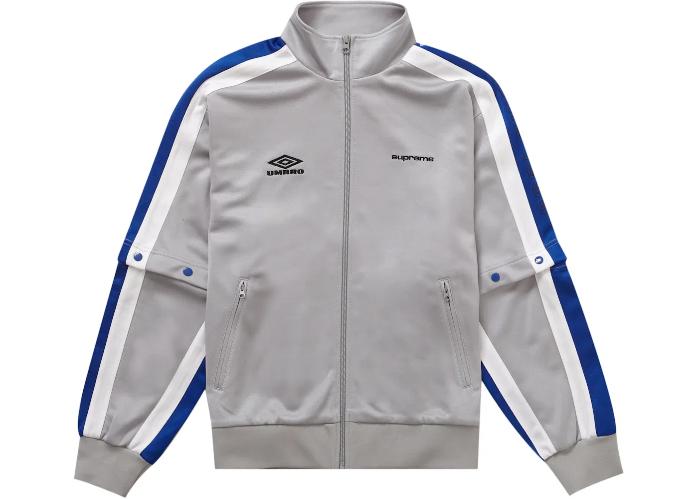 Мужская куртка-бомбер с длинным рукавом Supreme Umbro Snap Sleeve Jacket, Light Grey