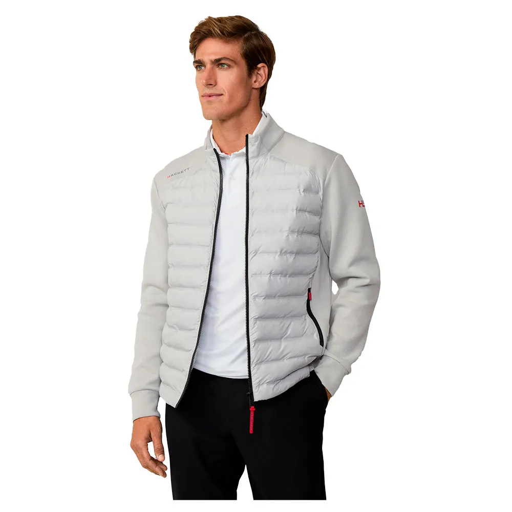

Толстовка Hackett Hybrid Quilt full zip, серый