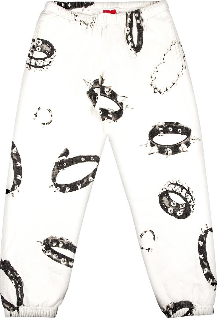 

Спортивные брюки Supreme Studded Collars Sweatpant 'White', белый