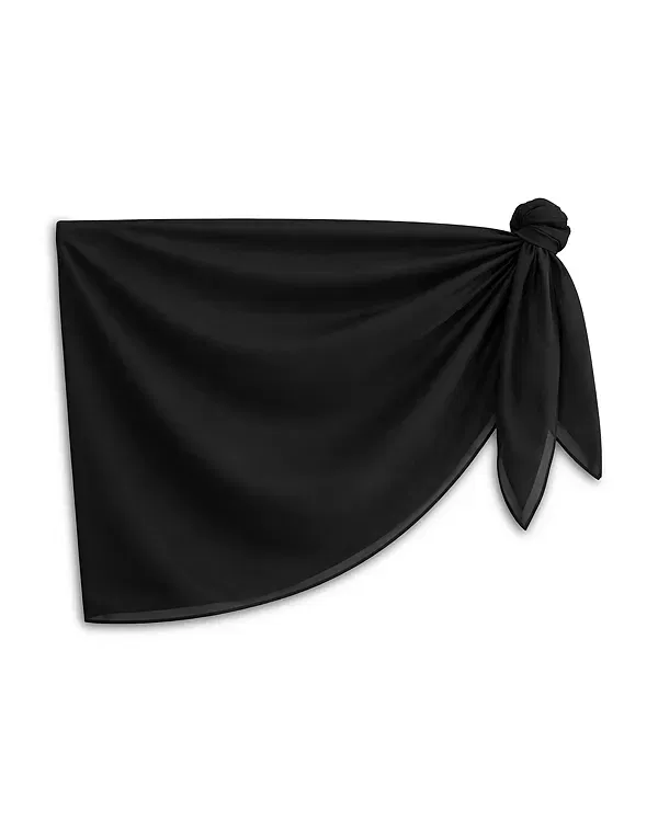 Детское платье для девочек с запахом Moana Solid Sarong KatieJ NYC, черный