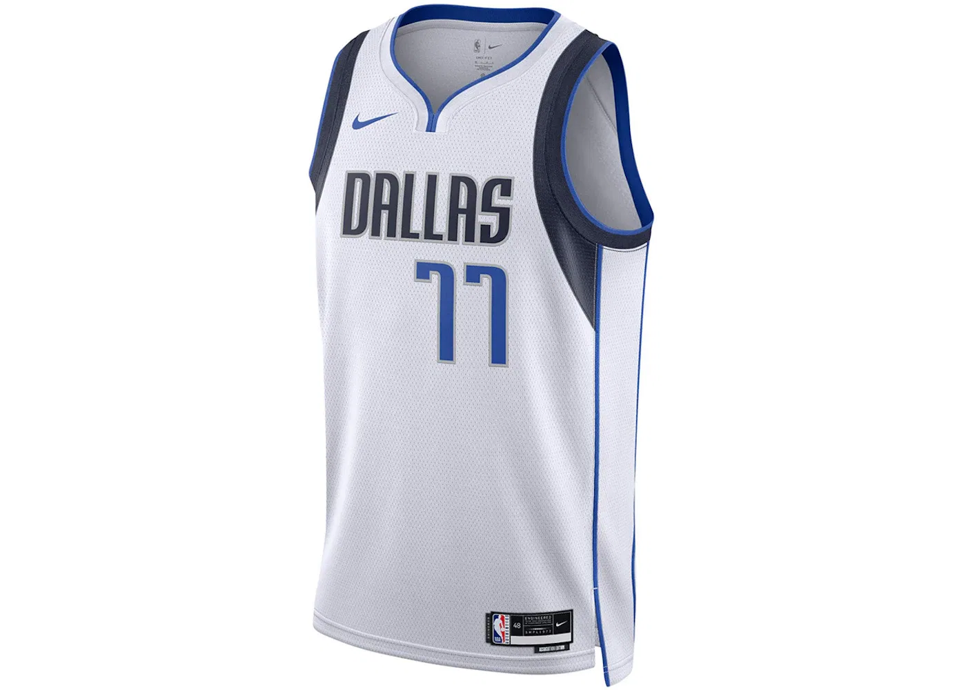 Мужская баскетбольная джерси Nike NBA Dallas Mavericks Luka Doncic Association Edition Swingman Dri-Fit, White/Blue