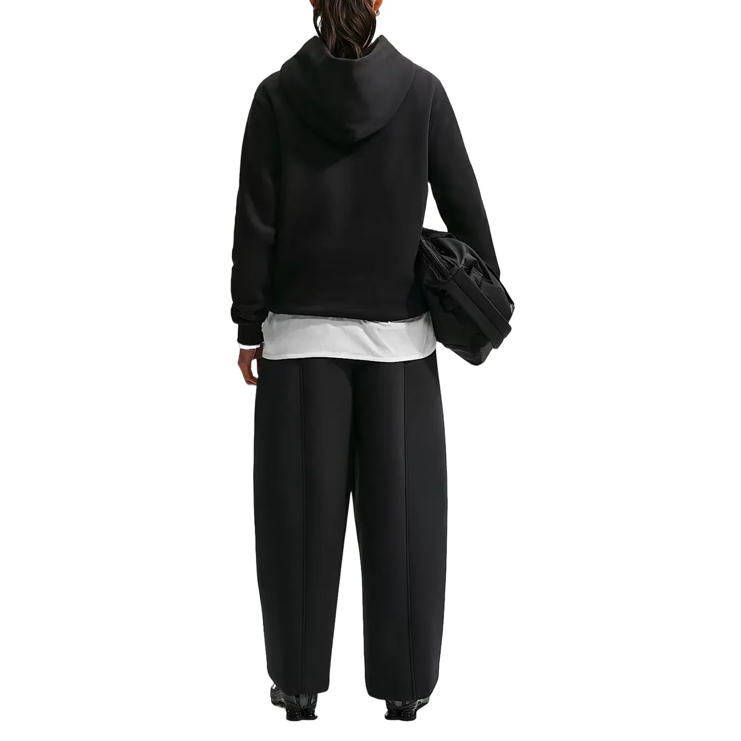 Женское худи Studio Fleece Medium Weight Hoodie 'Total Black' Nike, Total Black — фото 3
