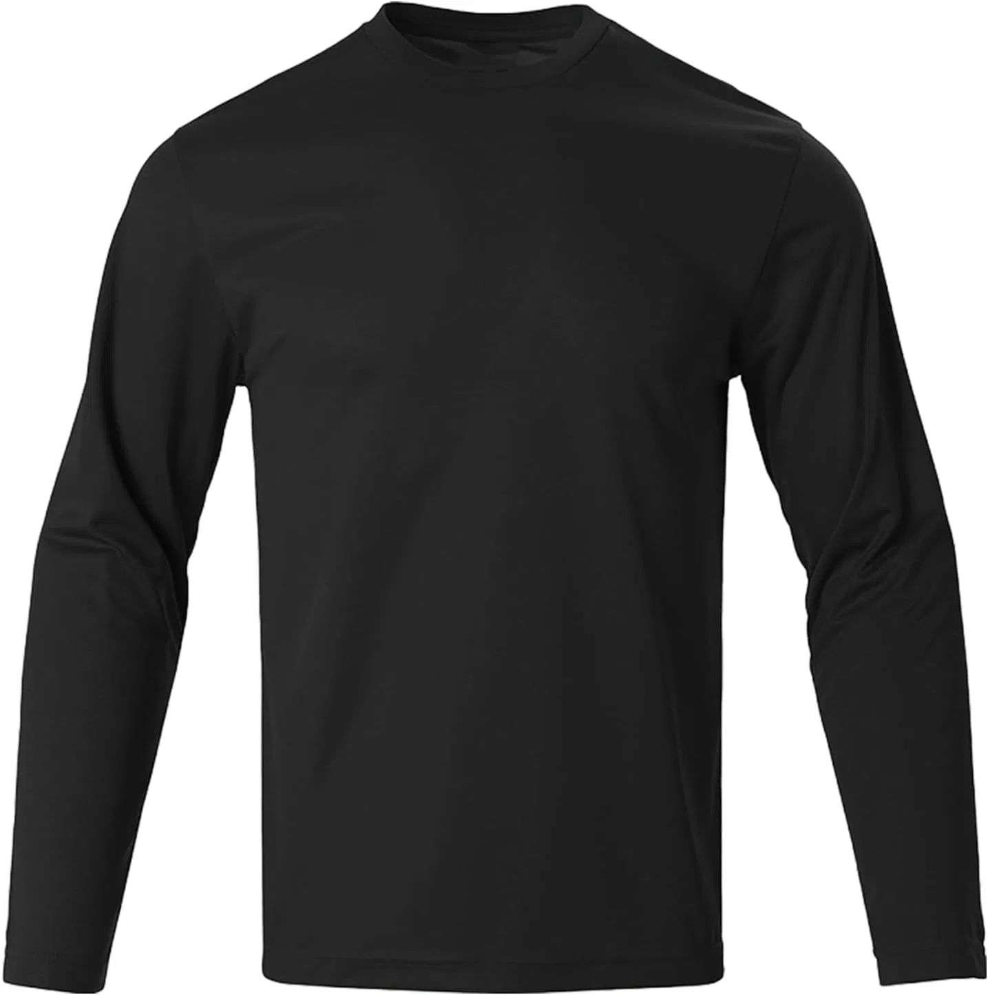 Мужская футболка с длинным рукавом облегающая, Crew Neck