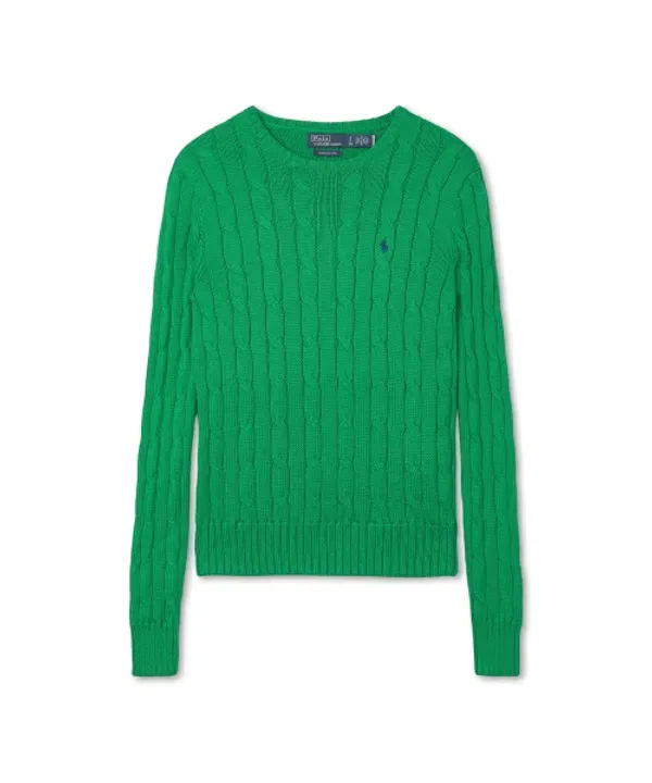 Свитер женский из хлопка, Polo Ralph Lauren, зеленый