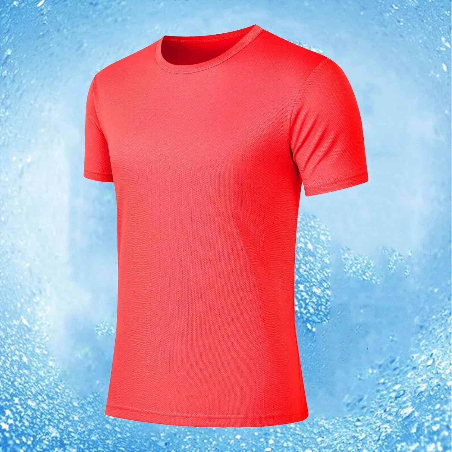 Мужская футболка с круглым вырезом Generic, Red — фото 2