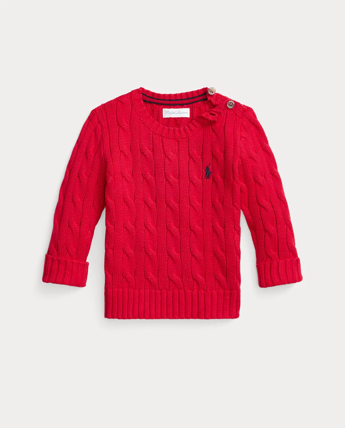 Детский джемпер из хлопка, Unisex Punto Ochos, Polo Ralph Lauren, красный