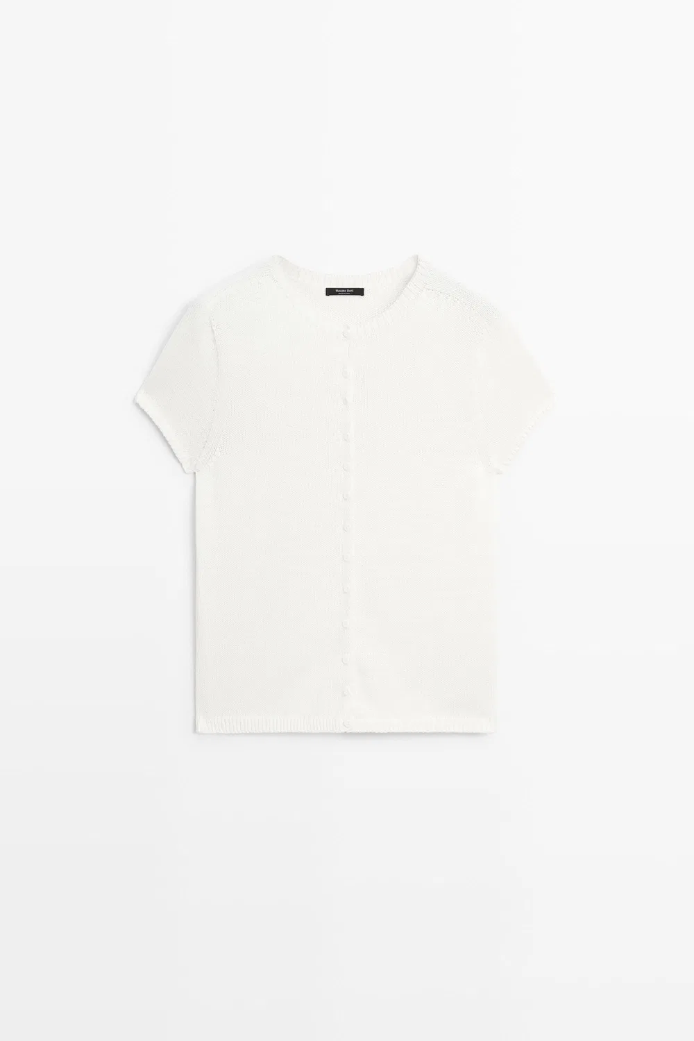 Кардиган Massimo Dutti Cotton Silk Blend Knit, белый — фото 2