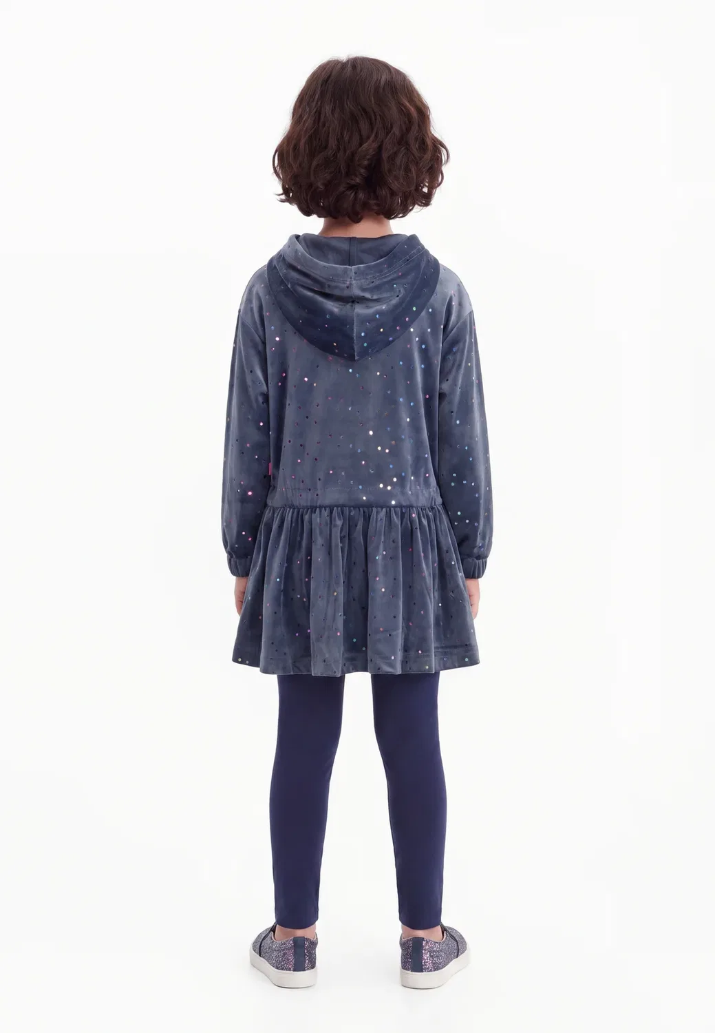 Платье для девочки - повседневное платье Billieblush, Charcoal Grey — фото 2