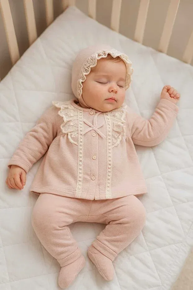 Детский комплект для выписки из роддома хлопковый Minicayzen, Pink