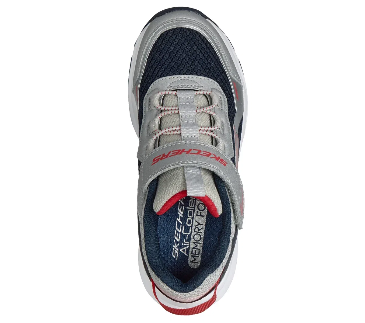Детские кроссовки Glide-Step Plus - Flux-Blast Skechers, серебристый/тёмно-синий — фото 2