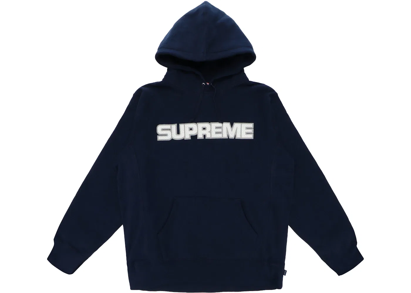 Мужской худи с капюшоном перфорированной кожи Supreme, Navy