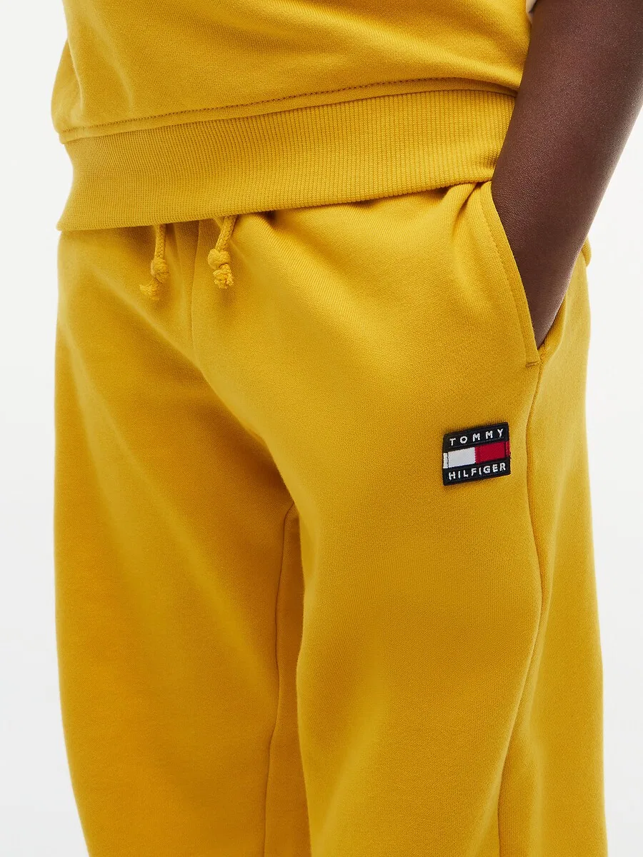 Зауженные брюки TOMMY HILFIGER цвета карри — фото 3