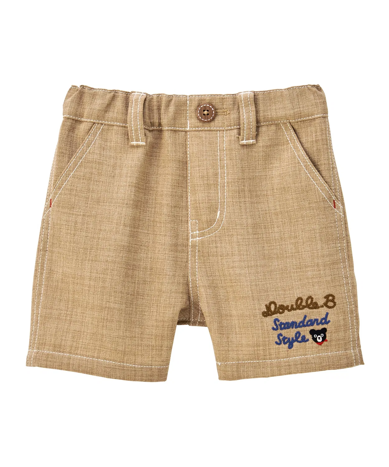 Детские шорты-бермуды из полиэстера D-Basic DOUBLE_B, Beige
