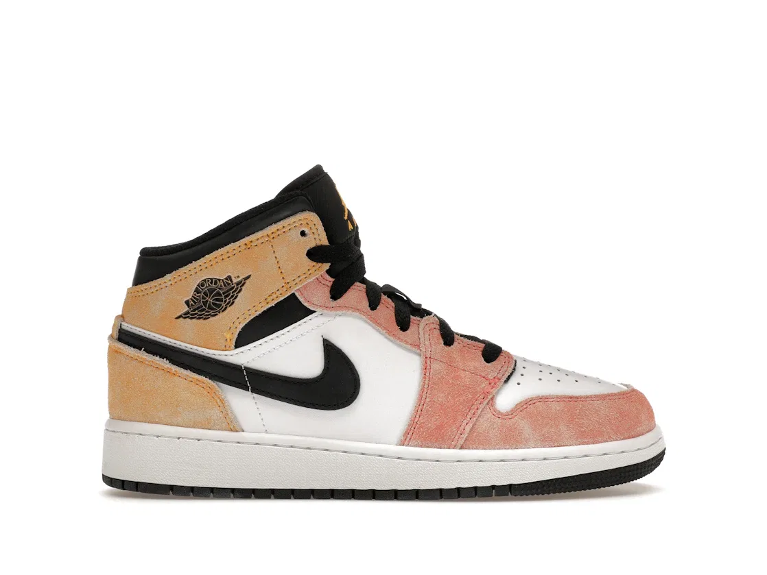 Детские кроссовки с высоким берцем Jordan 1 Mid SE Flight Club Jordan, Magic Ember/White/Black/Sundial