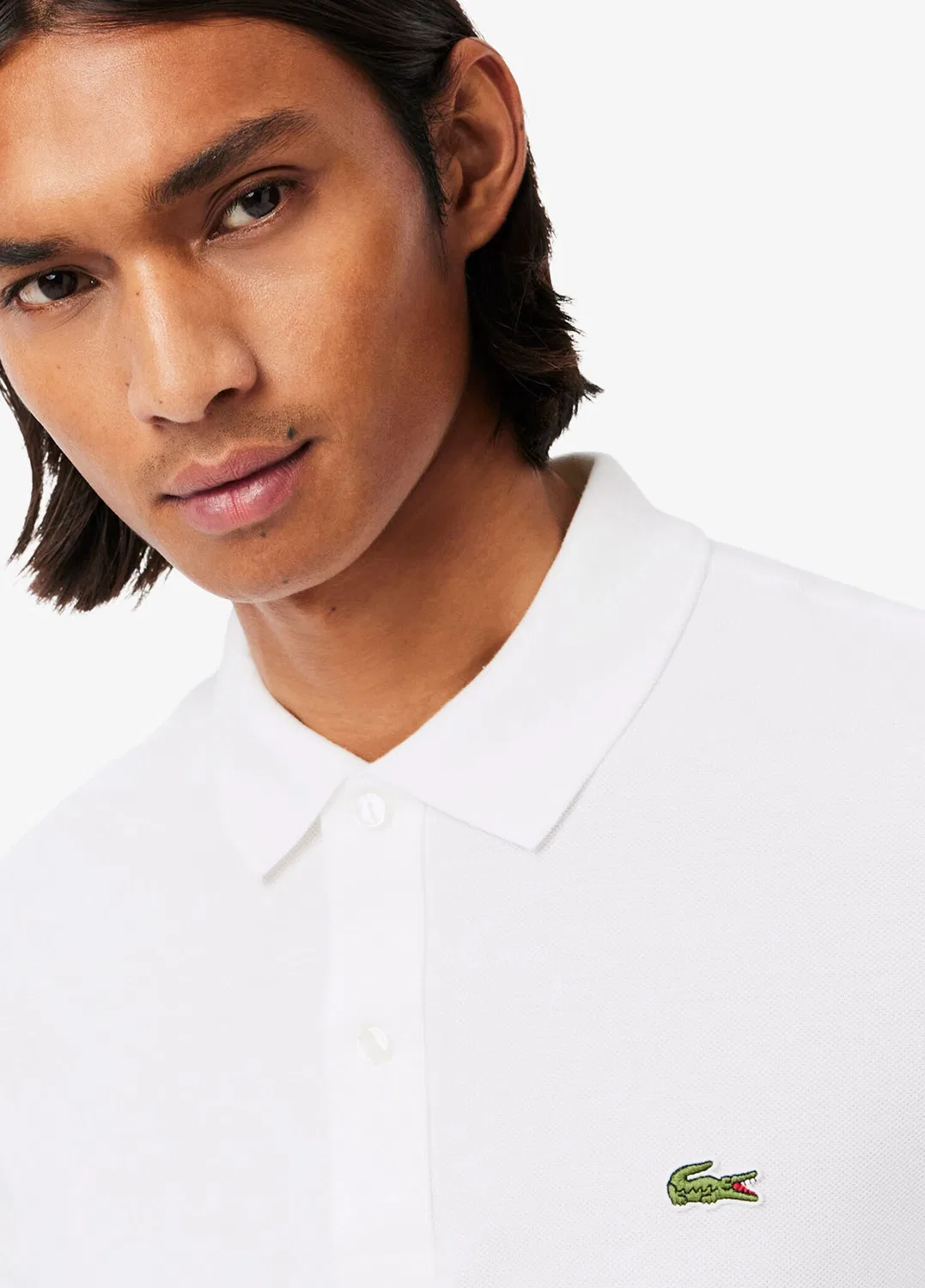 Поло Lacoste L.12.12 Slim Fit, белый — фото 2