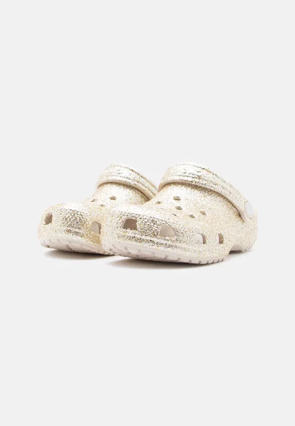 Классические туфли-мюли с крупными блестками Crocs, песочный — фото 2