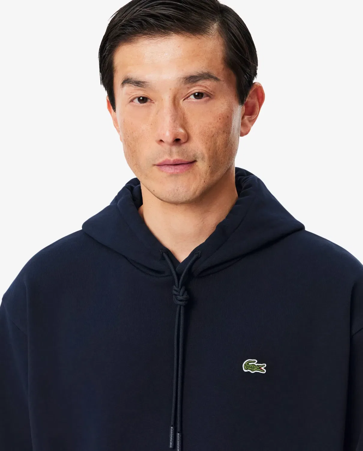 Мужская худи Lacoste с капюшоном из футера, свободный крой, Azul Marino — фото 3