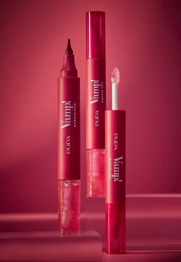 Губная помада-маркер и блеск для губ Vamp! marker duo 4 мл Pupa Milano, Spicy Raspberry, цвет spicy raspberry — фото 4