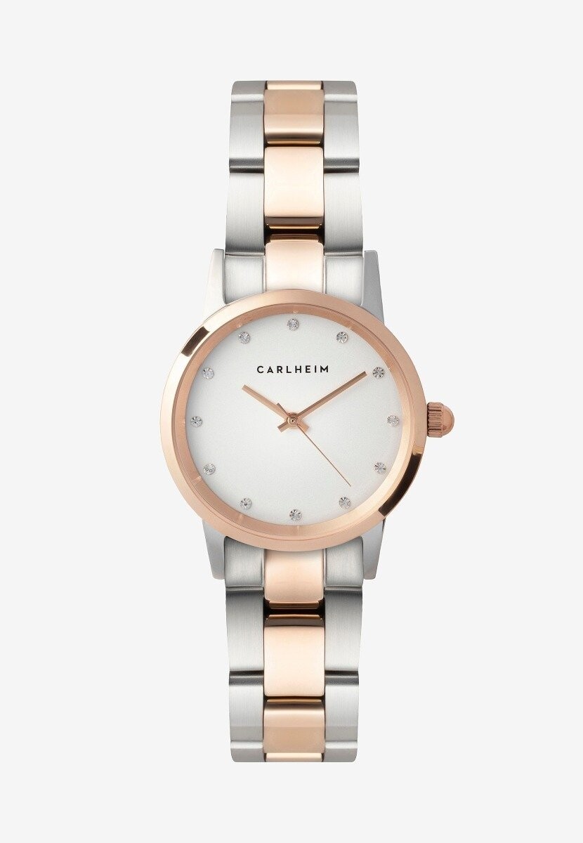 

Часы ANNA 28 MM Carlheim, цвет rose gold-silver-white