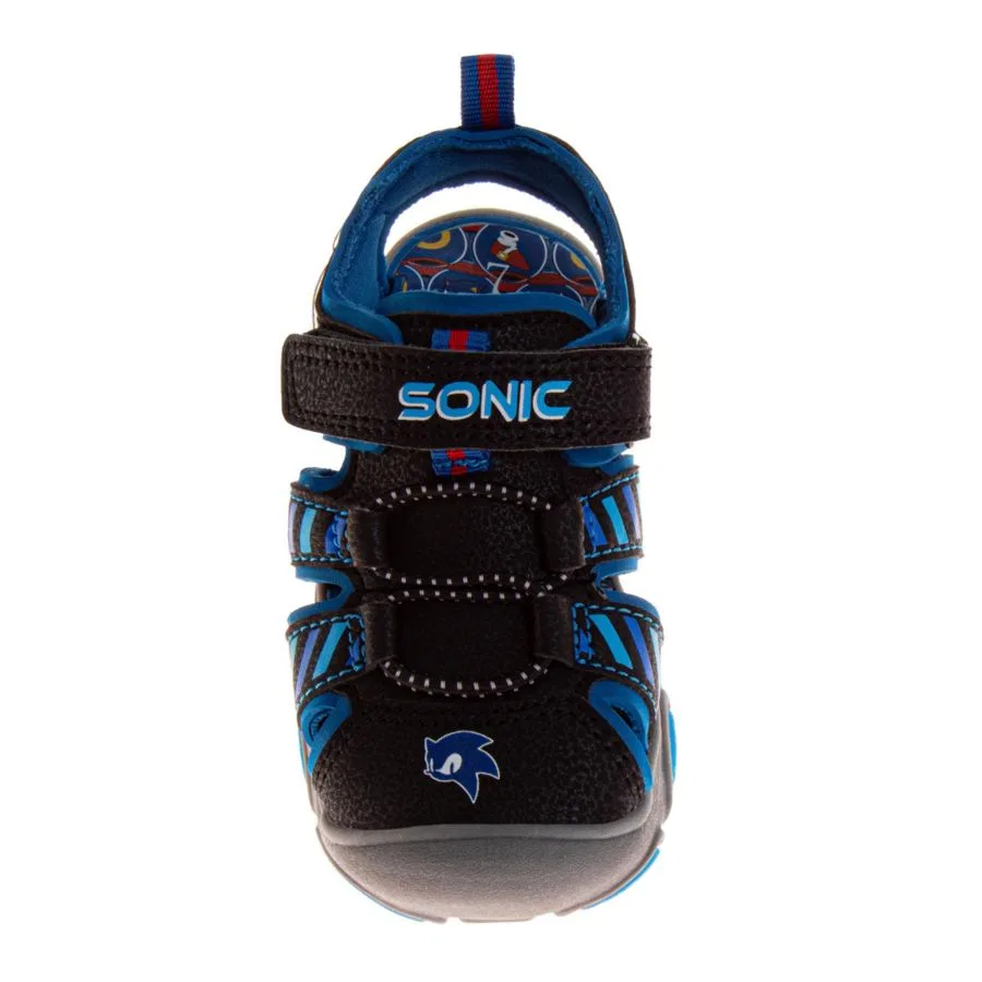 Сандалии с подсветкой и принтом Sonic The Hedgehog, Blue/Black — фото 4
