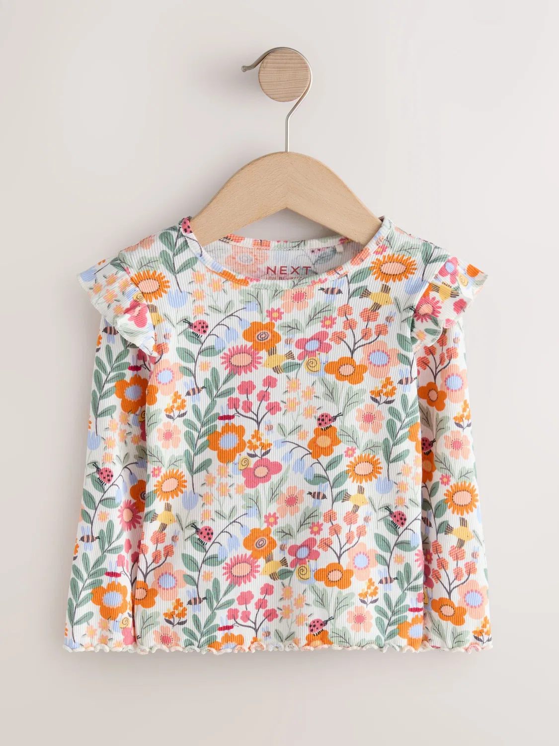 Топ с цветочным принтом Orange Ditsy Floral Next, апельсиновый — фото 4