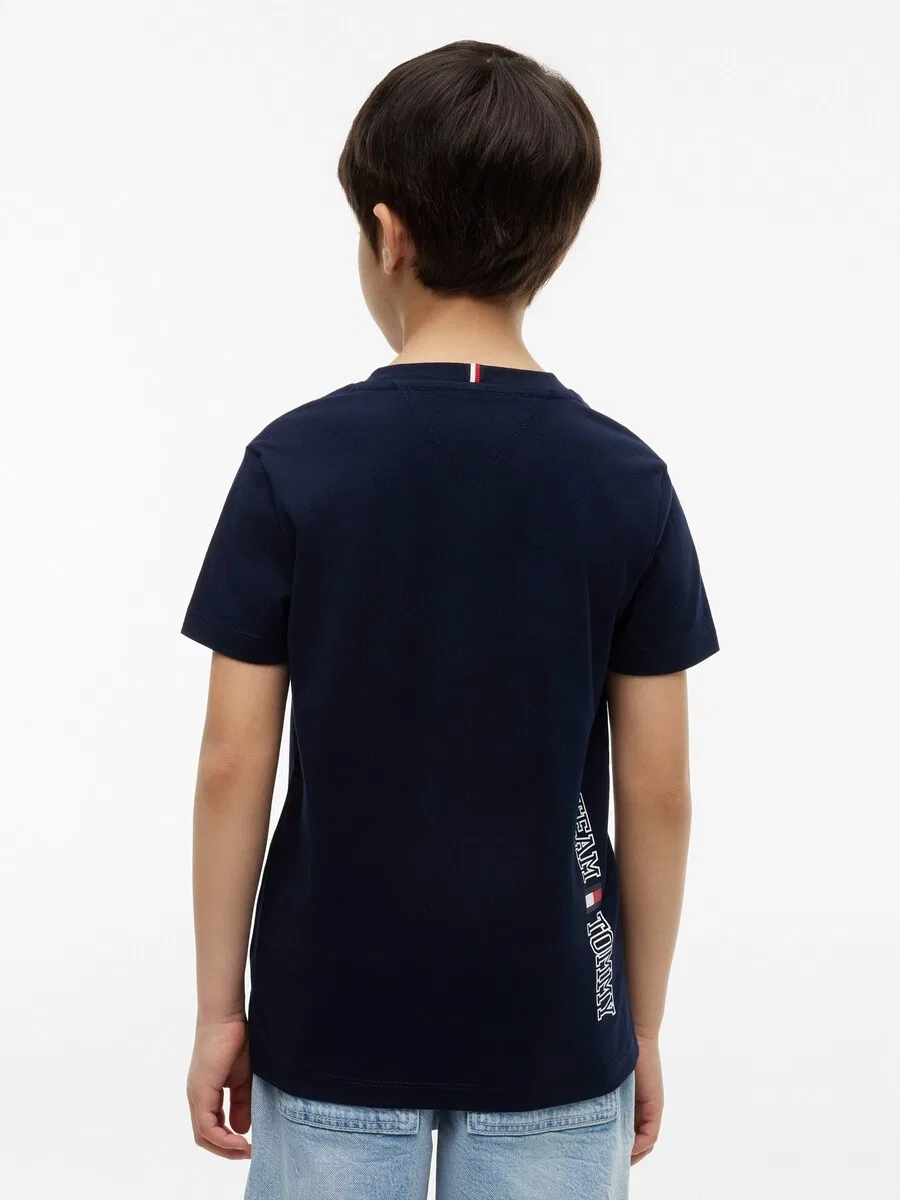 Рубашка TOMMY HILFIGER 'Essential' темно-синего цвета — фото 3