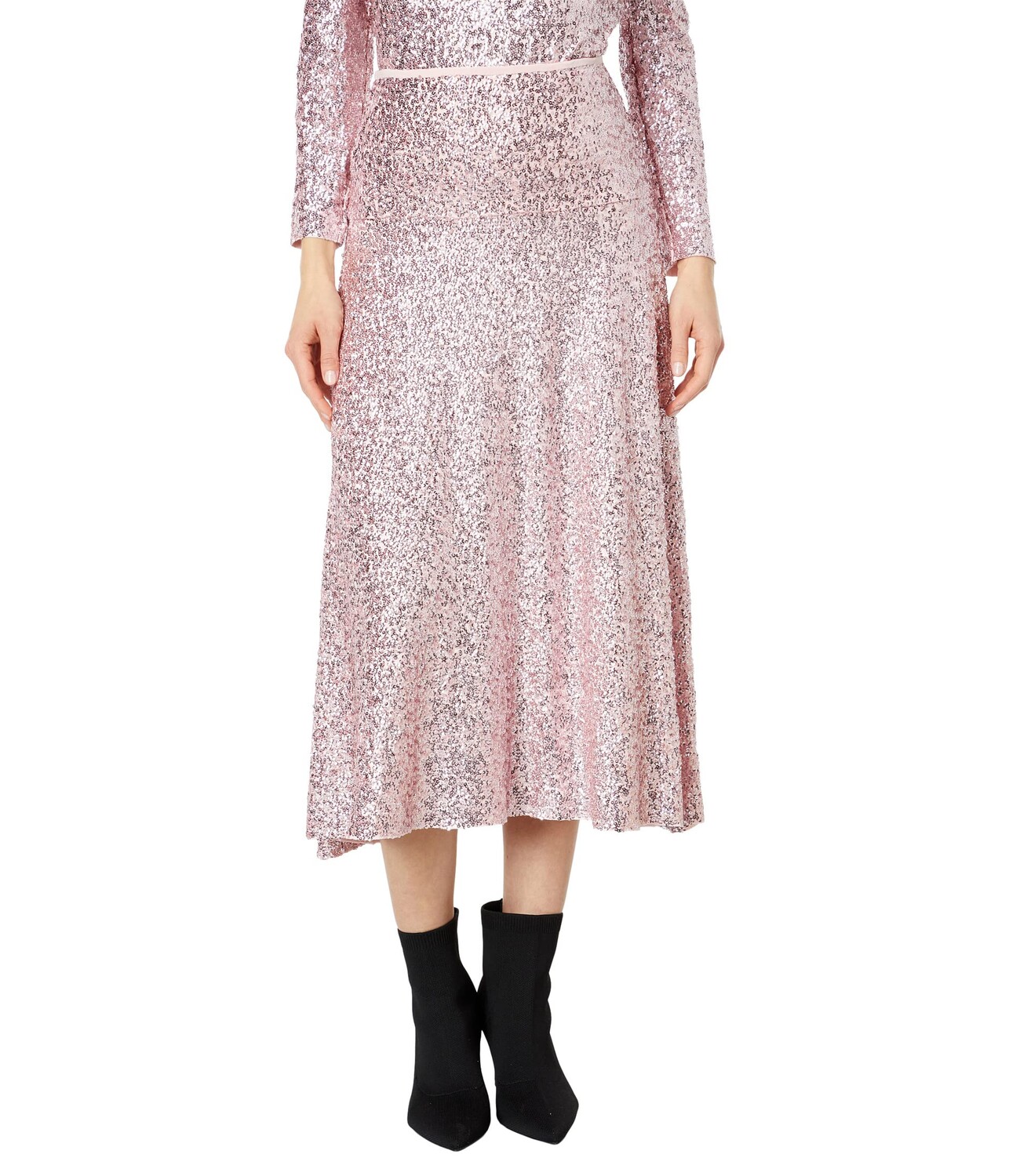 

Юбка Norma Kamali, Overlapping Sequin Flared Skirt