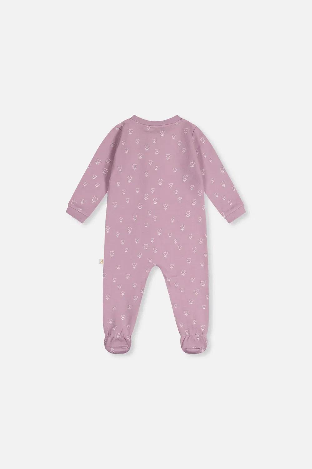 Детский комбинезон-пижама на молнии с цветочным принтом Deux par Deux, Purple Floral Print — фото 2