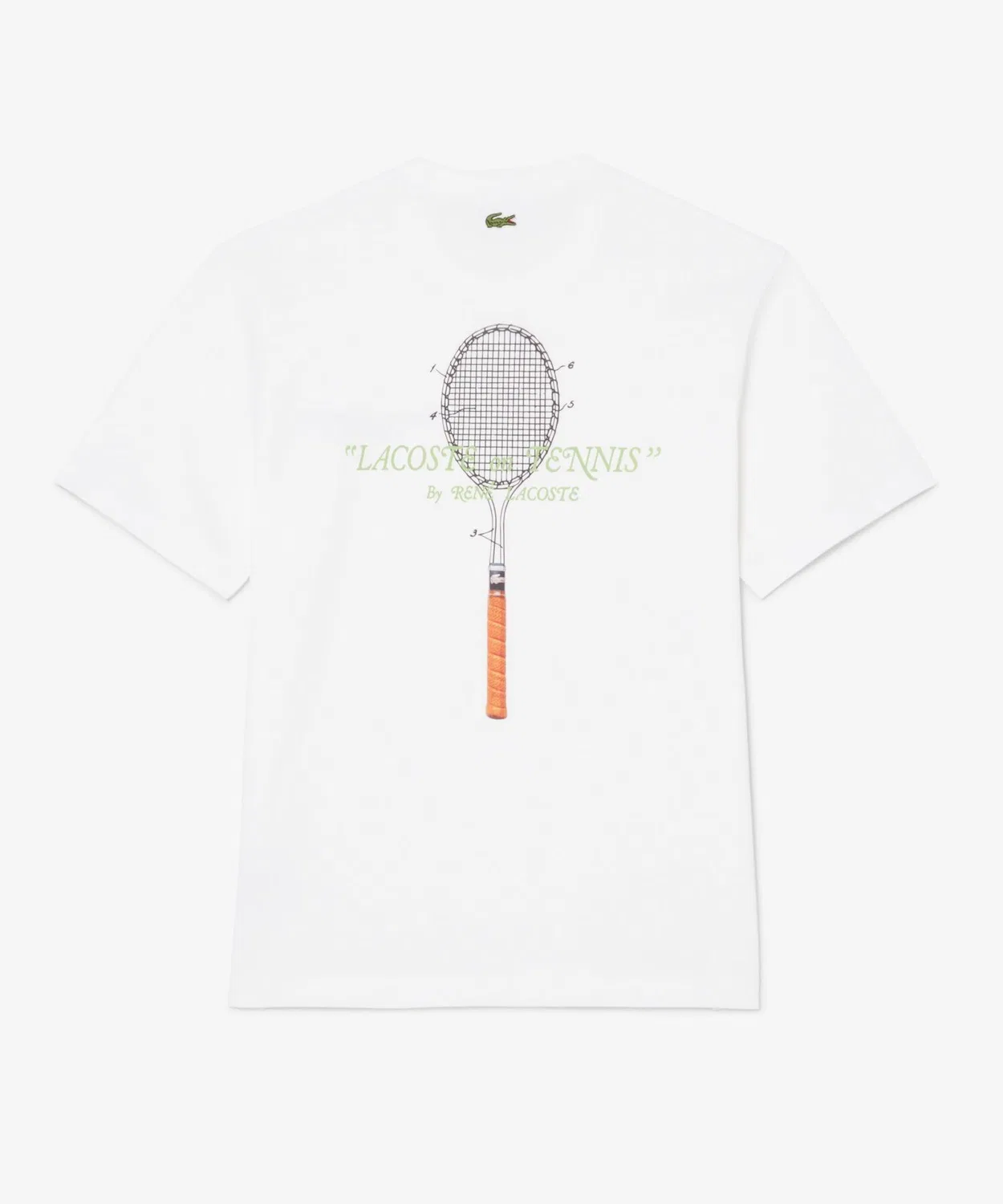 Мужская футболка с принтом Rene Lacoste Signature LACOSTE, White