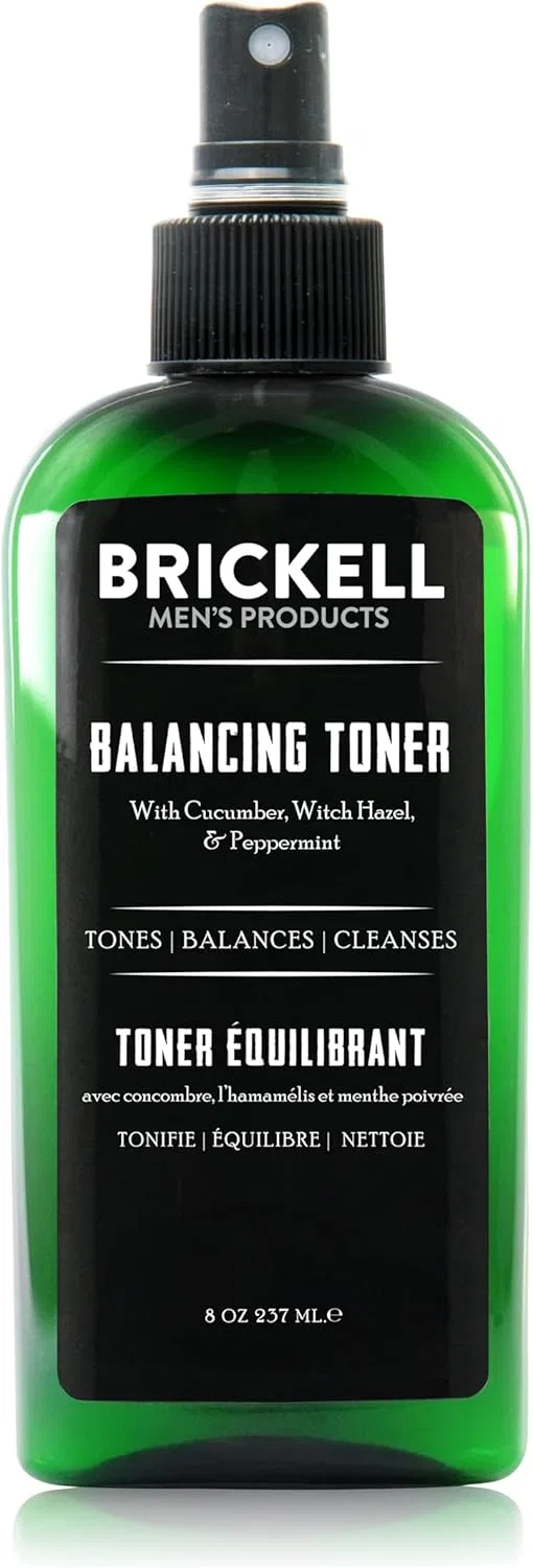 Тоник Brickell Men's Products — Мужской балансирующий тонер для лица с огурцом и мятой от, 237 мл