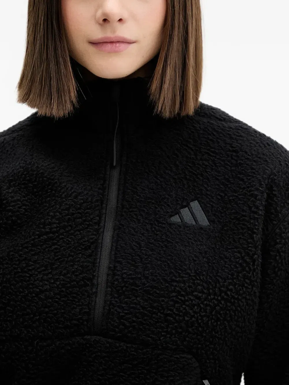 Флисовая толстовка Adidas, черный — фото 4