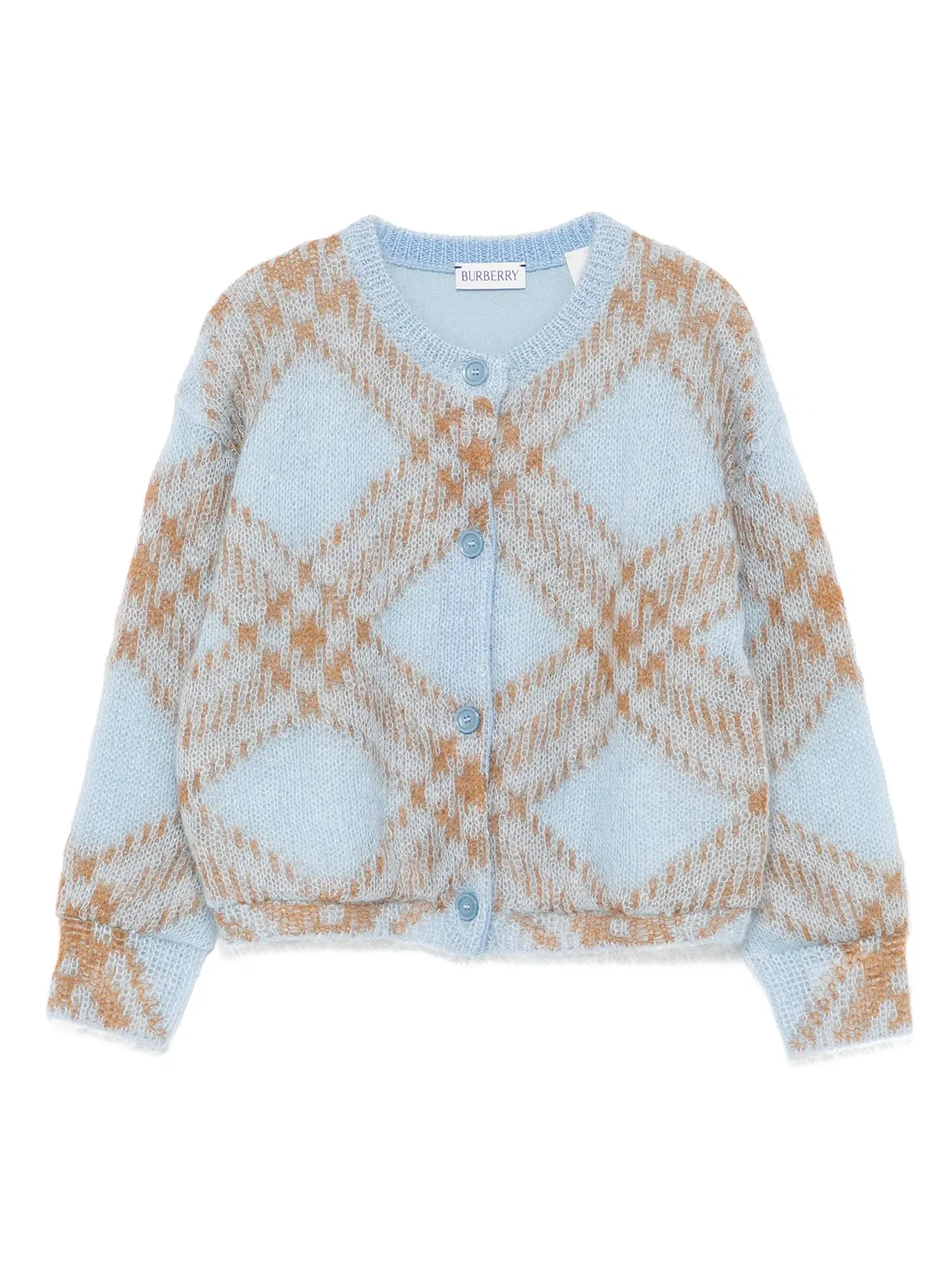 Кардиган в клетку Burberry, синий